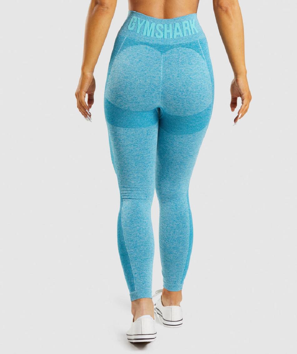 Legginsy Damskie Gymshark Flex High Waisted Niebieskie | PL 2287NWY